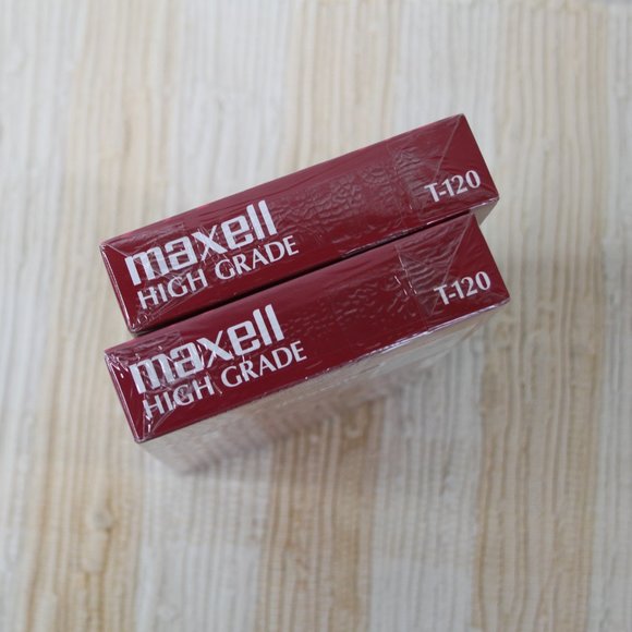 MAXELL LOT 2 T-120 HIGH GRADE 6 HOUR BLANK VIDEO CASSETTE TAPES VHS NEW-SEALED - Picture 5 of 9
